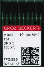 Игла Groz-beckert DPx5 FFG/SES (134FFG) № 80/12 10 шт