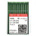 Иглы пром. маш. Groz-Beckert UY 128 GAS SIN (FFG/SES) № 80 (уп. 10 шт.) 705062