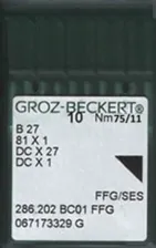 Игла Groz-beckert DCx27 FFG/SES (Bx27FFG) № 75/11 10 шт.