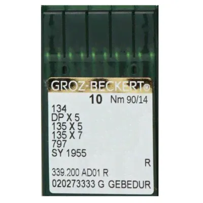 Иглы пром. маш. Groz-Beckert 134/DP5 № 90 GEBEDUR( (уп. 10 шт.)-0