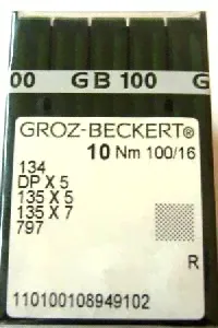 Иглы для ПШМ "Groz-Beckert" DPx5 (134) 10игл/набор