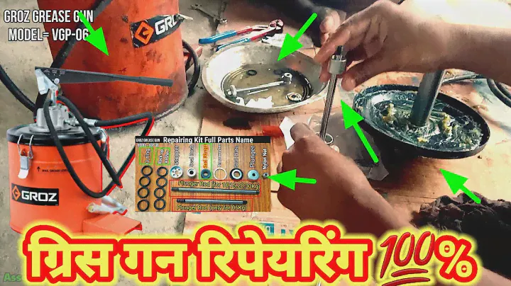 Repairing Of Grease Pump 5kg/10kg/15kg -Groz Grease Gun Repair Kit Replacement -ग्रीस गन रिपेयरिंग